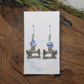Sewing Machine w/ Blue Floral Earrings