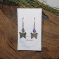 Butterfly w/ Purple Earrings