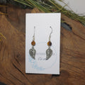 Leaves w/ Tigers Eye Earrings