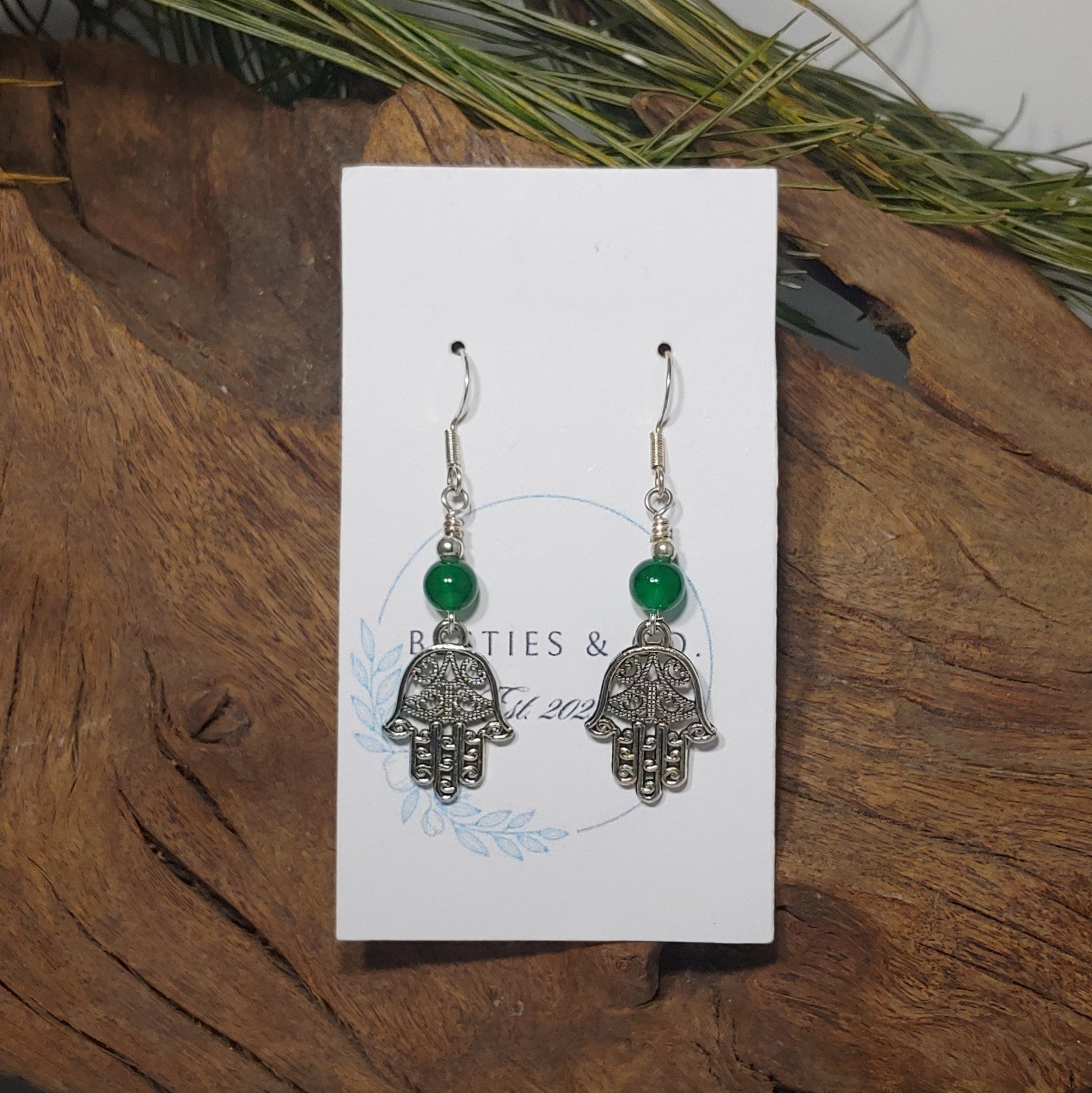 Hand of God w/ Green Earrings