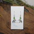 Camel w/ Green Earrings