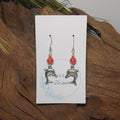 Dolphin w/ Coral Pink Earrings