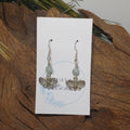 Butterfly w/ L. Green Agate Earrings