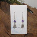 Seashell w/ Purple Earrings