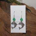 Dolphin w/ Jade Green Earrings
