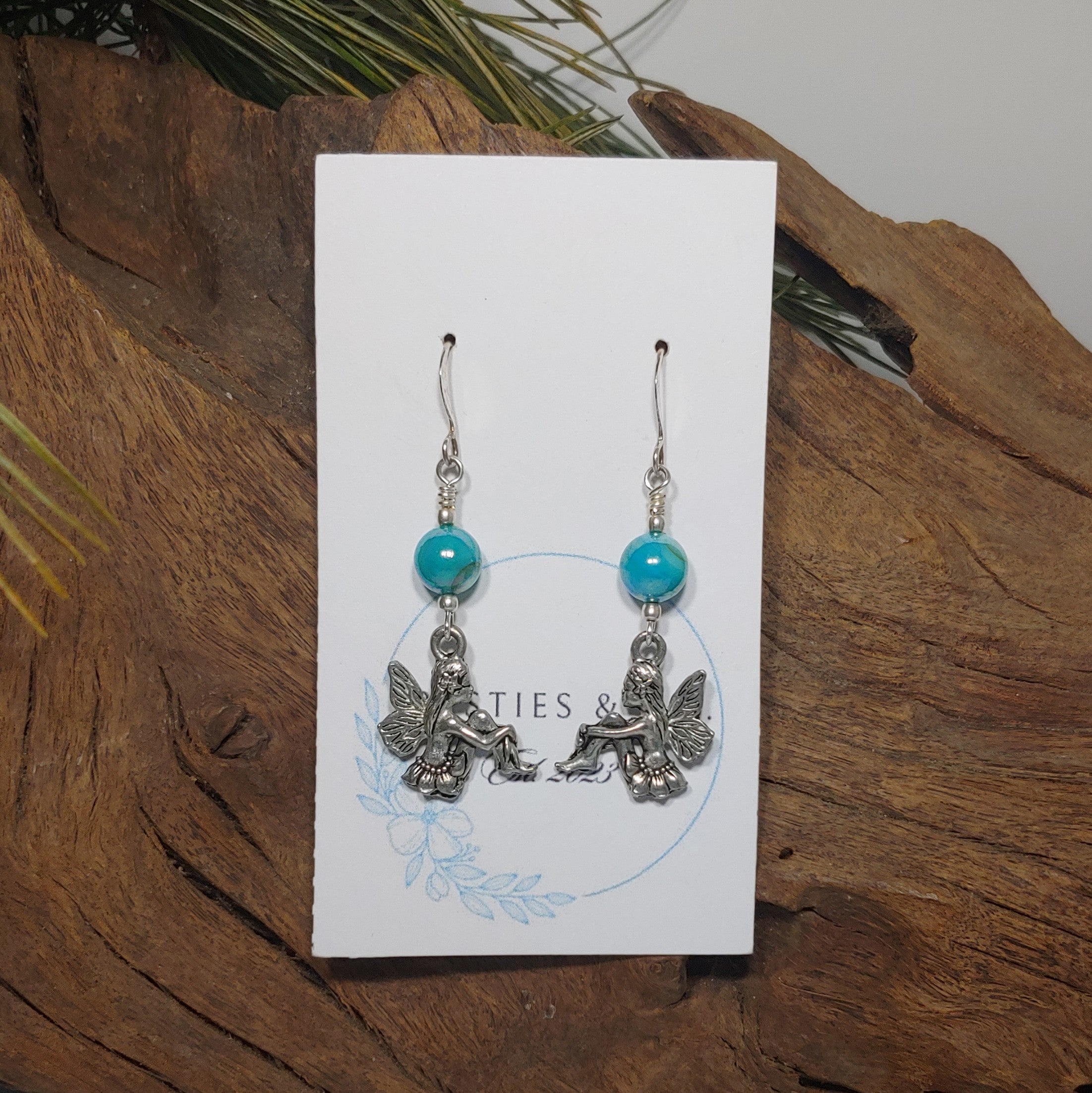 Fairy w/ Teal Blue Earrings