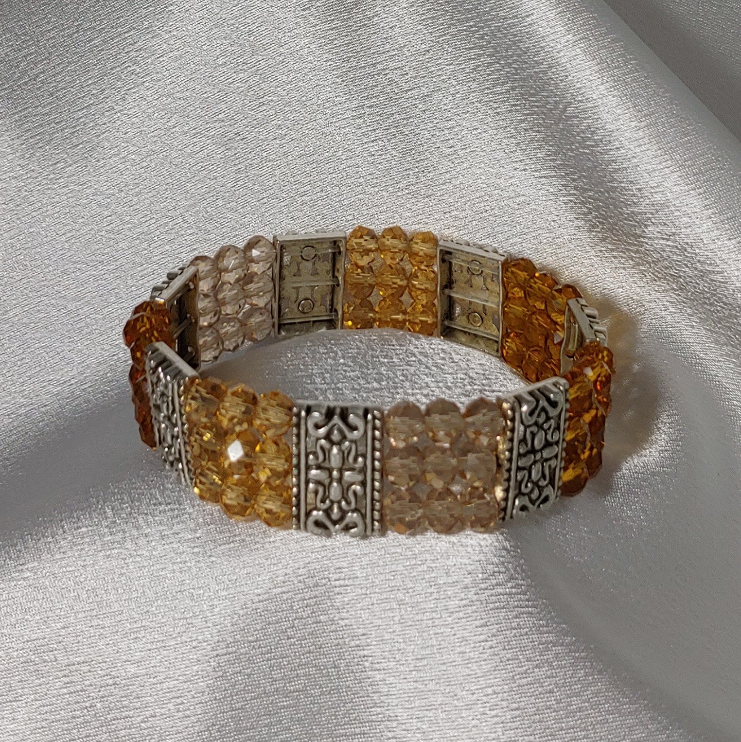 Amber Triple Strand Bracelet