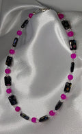 Girls Black and Magenta Necklace