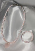 Girls Heart Necklace and Bracelet