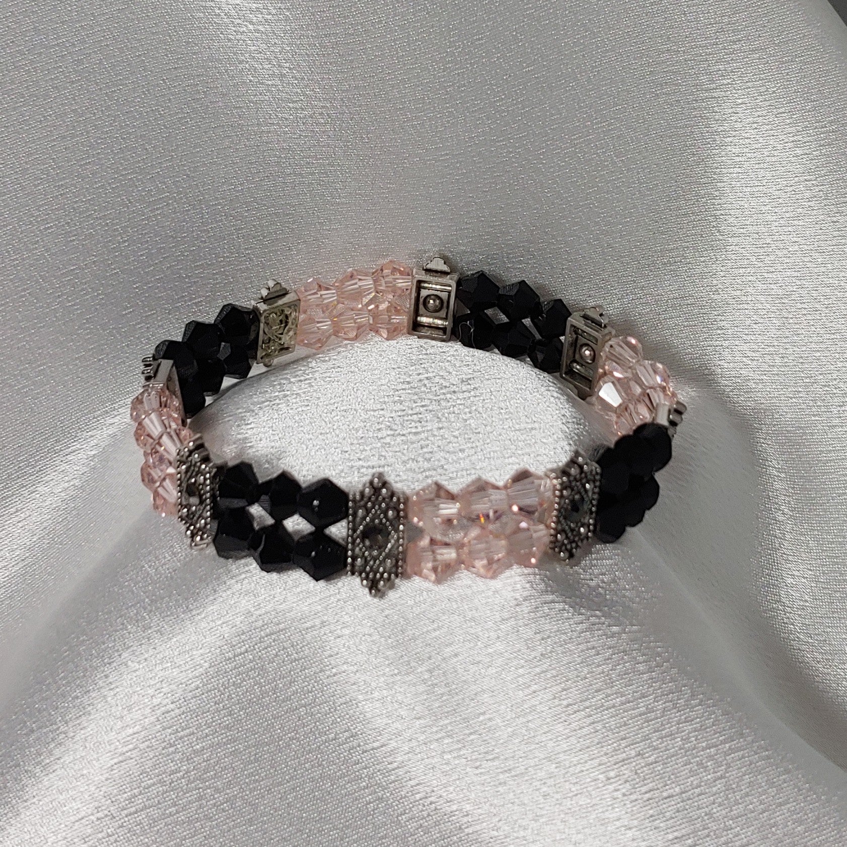 Pink and Black Bracelet