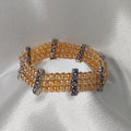 Antique Silver w/ Peach Bracelet