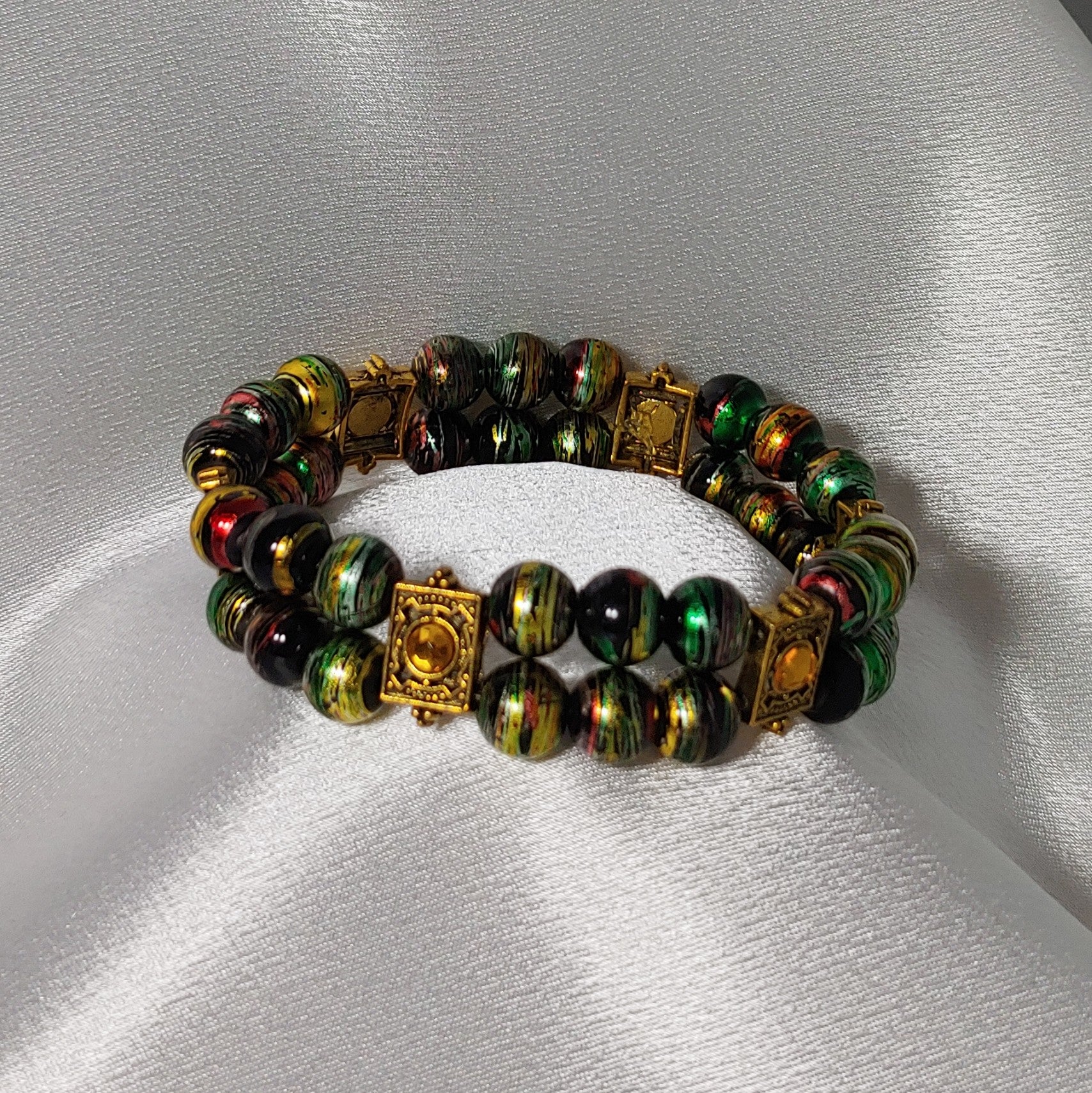 Antique Gold w/ Multi Color Bracelet