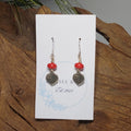 Patriotic Flag w/ Coral Earrings