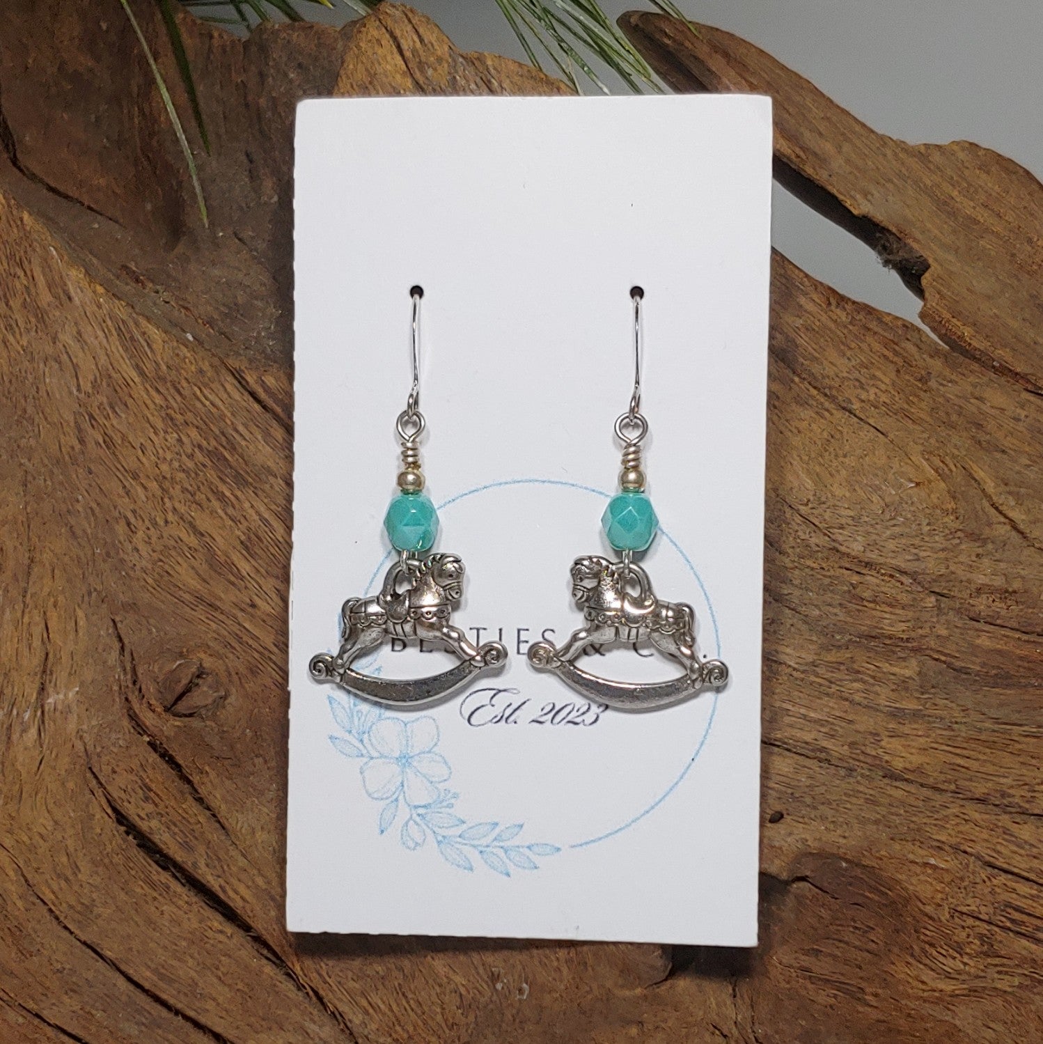 Rocking Horse w/ Sage Earrings