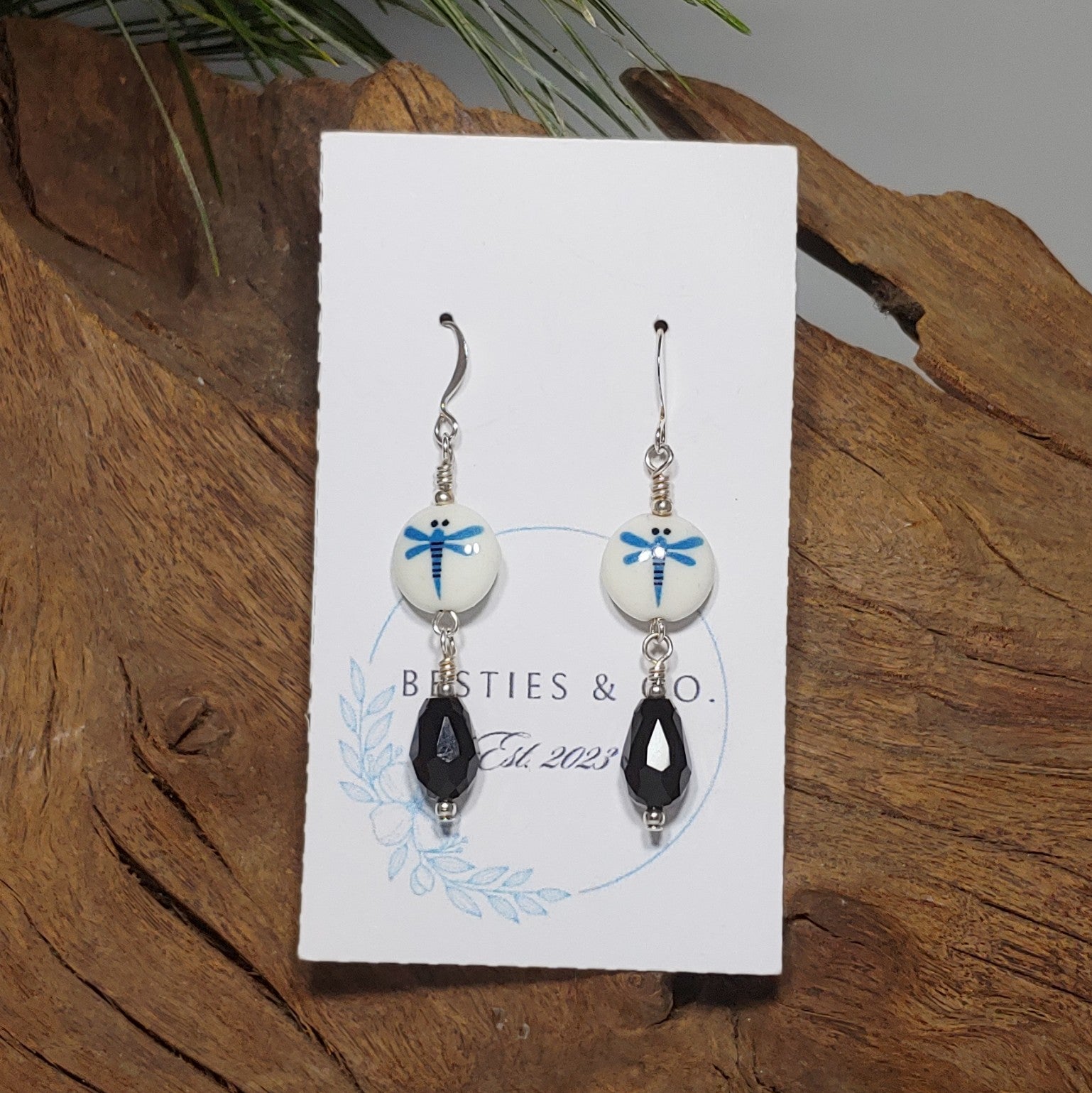 Dragonfly w/ Black Earrings