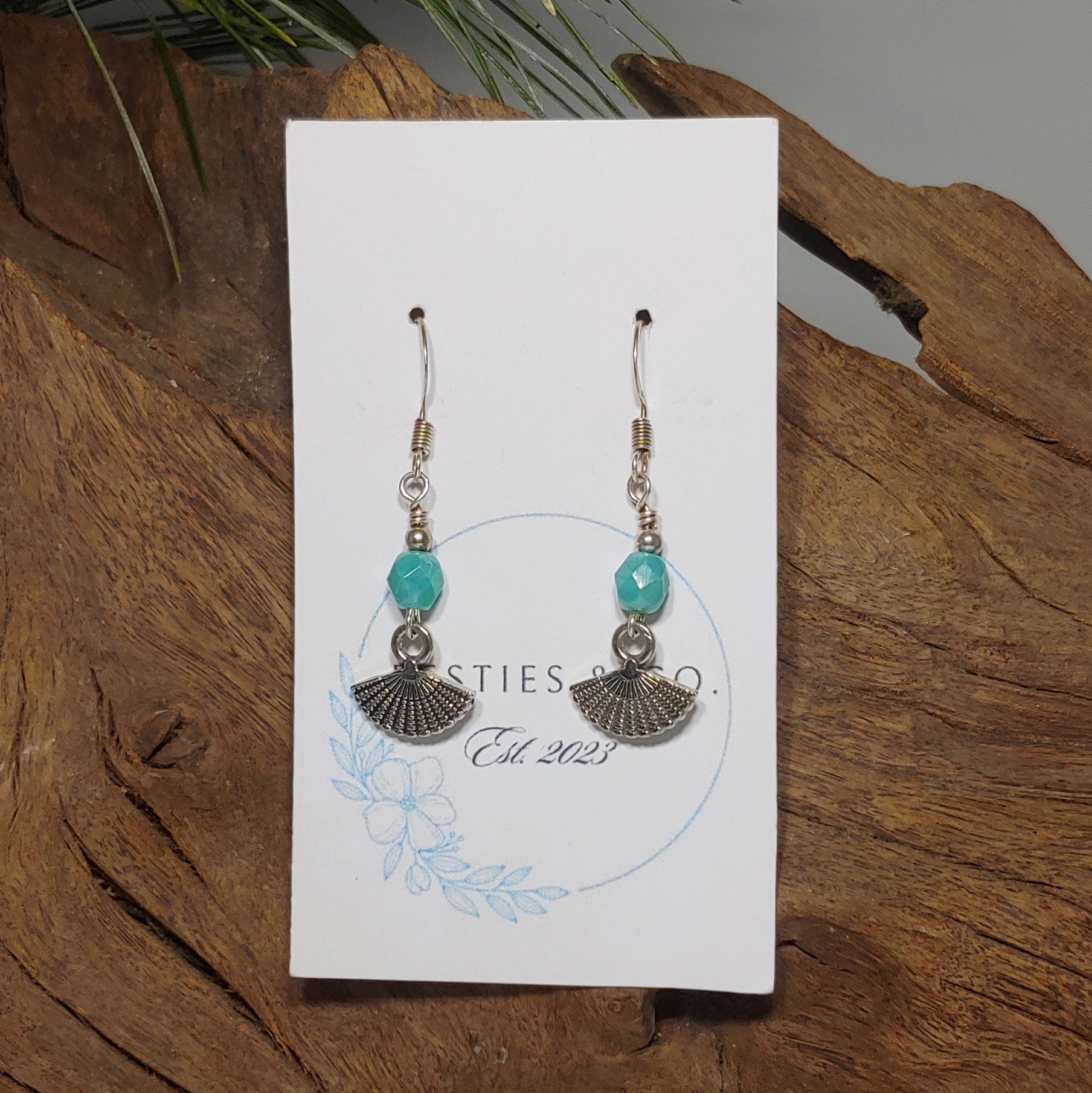 Fans w/ Sage Earrings