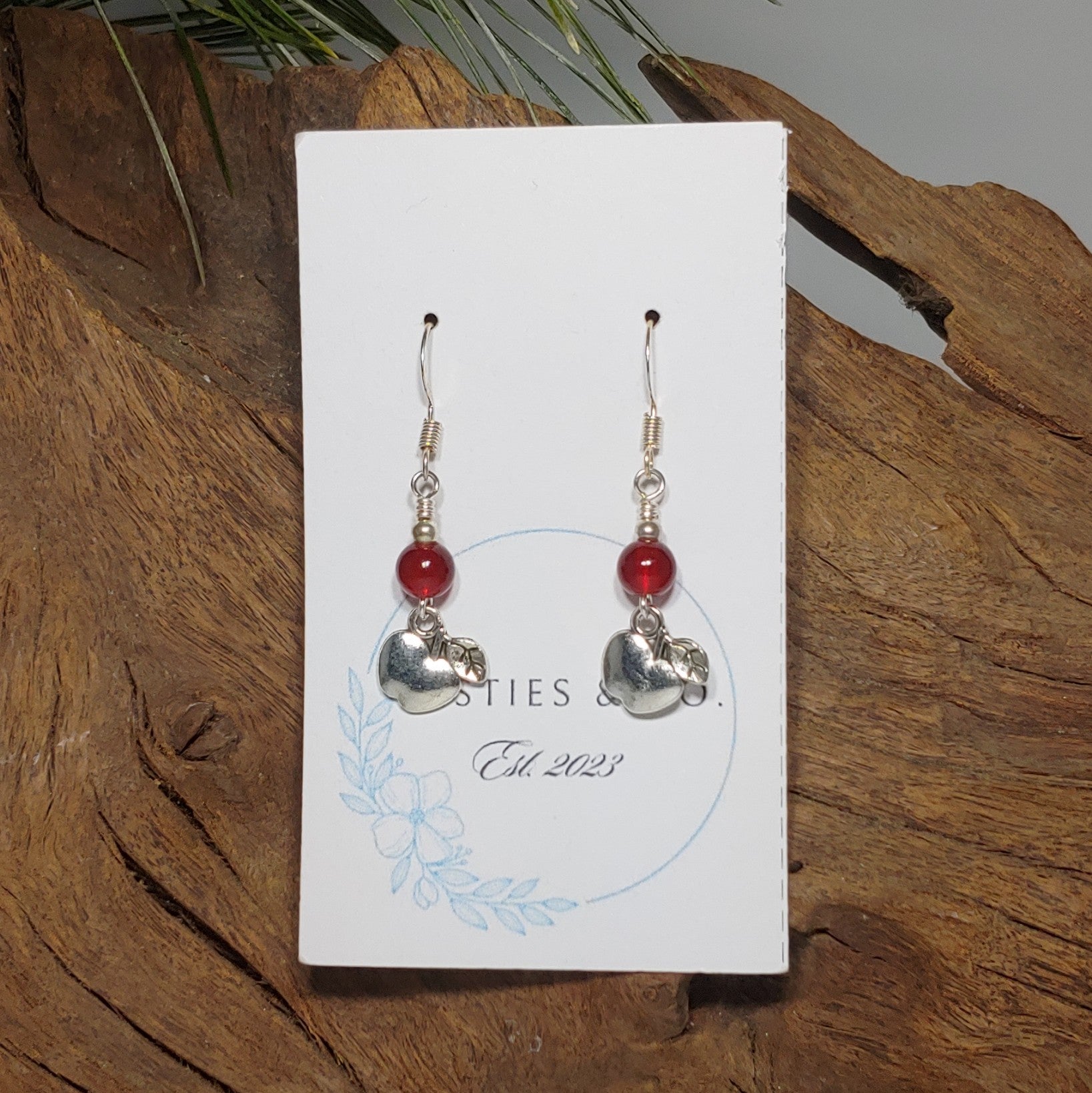 Apple w/ Red Earrings