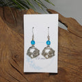 Mushroom w/ Aqua Earrings