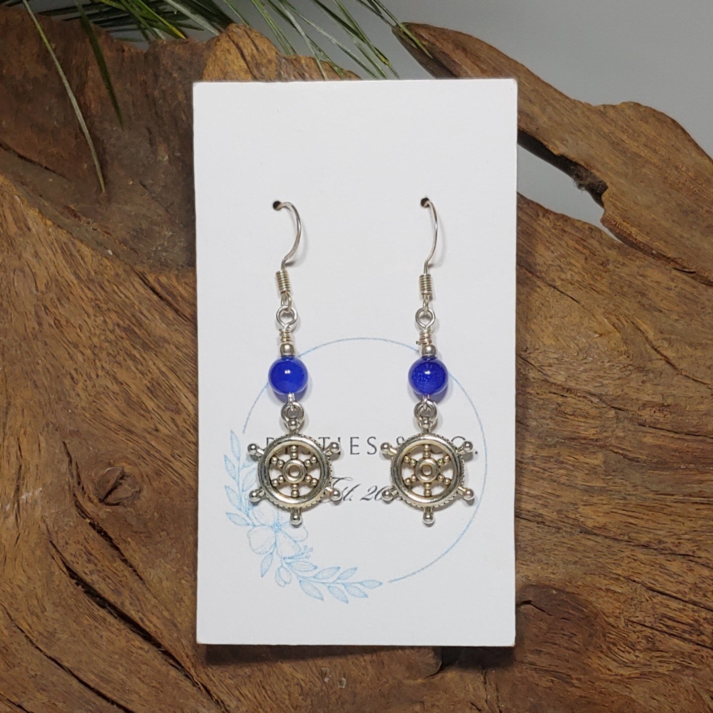 Nautical Ships Wheel Earrings