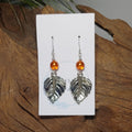 Leaves w/ Orange Earrings