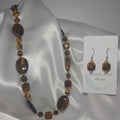 Tigers Eye Neckace and Earrings