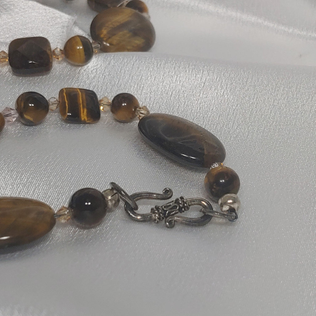 Tigers Eye Neckace and Earrings
