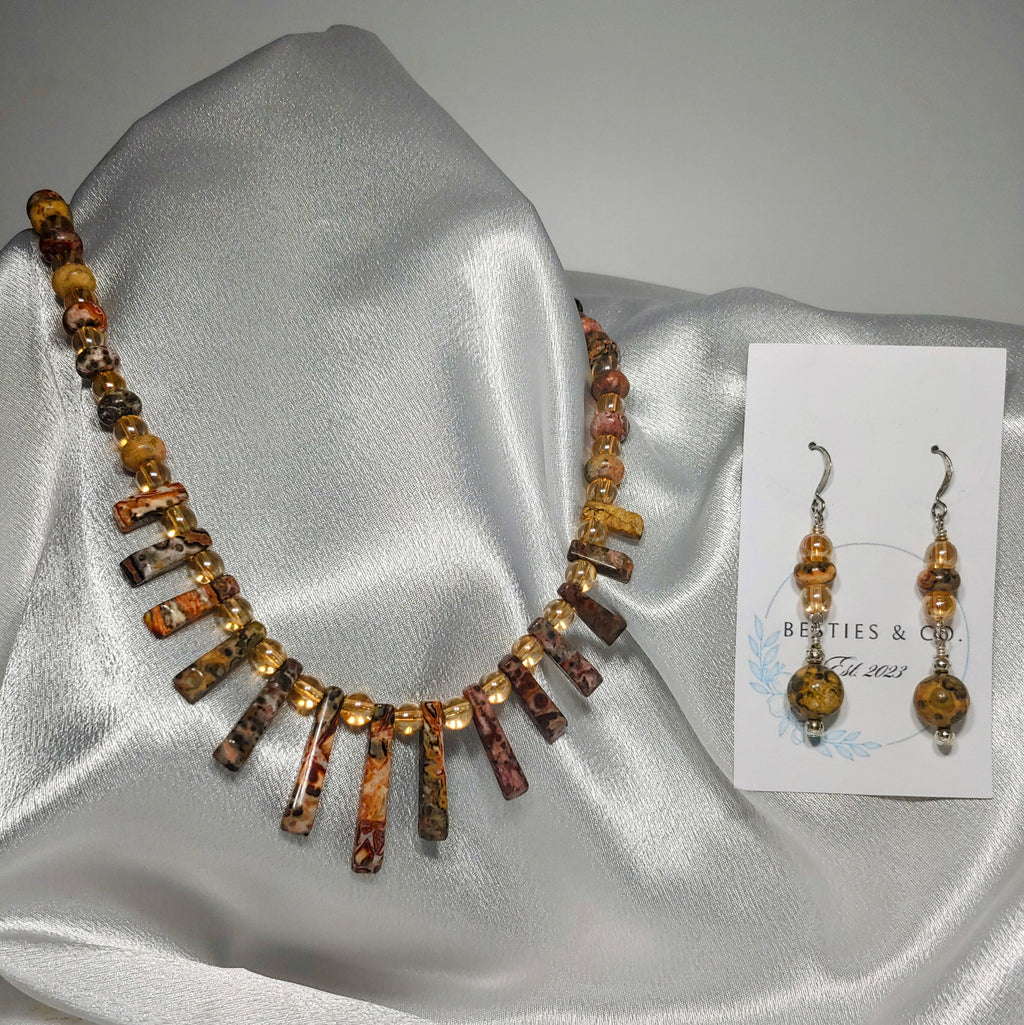Jasper Necklace and Earrings