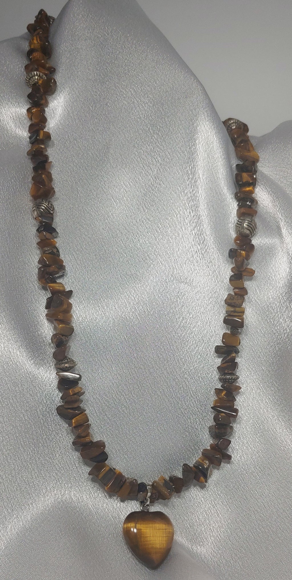 Tiger's Eye Heart Necklace