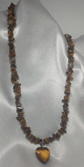 Tiger's Eye Heart Necklace