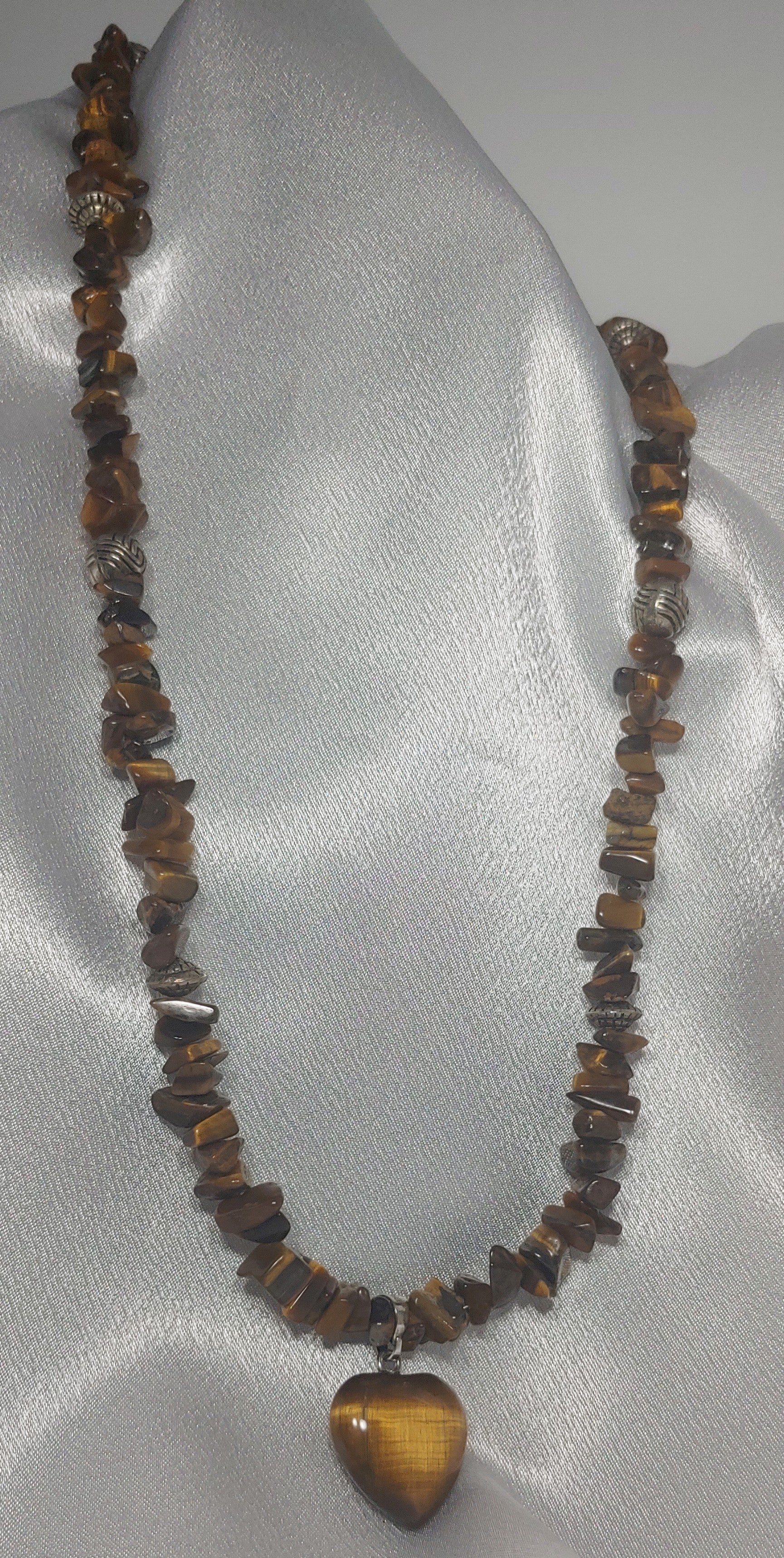 Tiger's Eye Heart Necklace