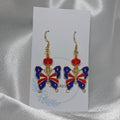 July 4th Butterfly Earrings