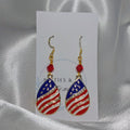 July 4th Tear Drop Earrings